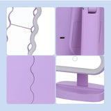 Three-Way Led Makeup Mirror With Wave Shape_Cwmm5649