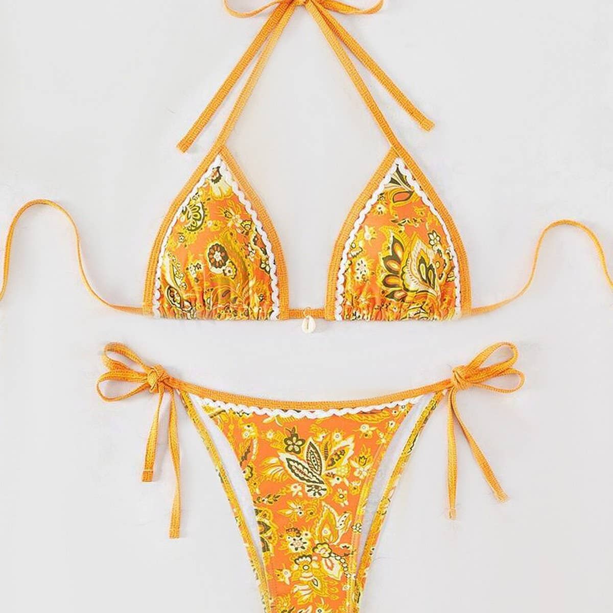 PAISLEY PRINT BIKINI SET TIE SIDE SWIMSUIT_CWMW0918