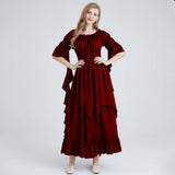 HALLOWEEN COSTUME SQUARE NECK TIED WAIST DRESS_CWMM1508