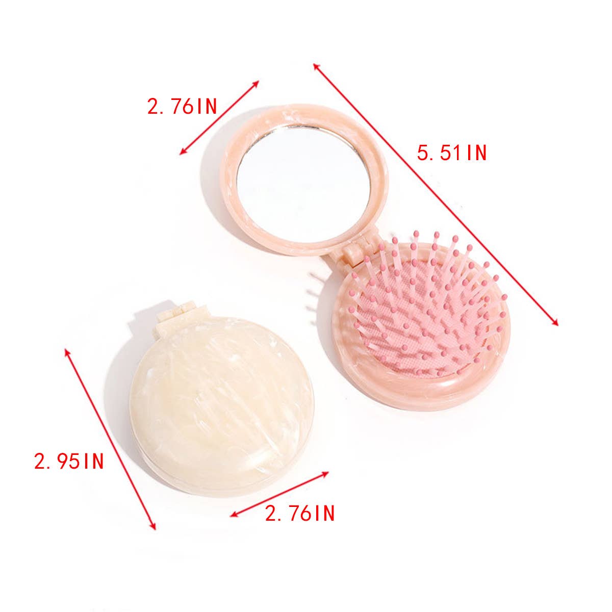 MASSAGE COMB PORTABLE FOLDING MIRROR COMB_CWAHA1870