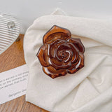 Vintage Semi-Transparent Rose Clipper Hair Clips