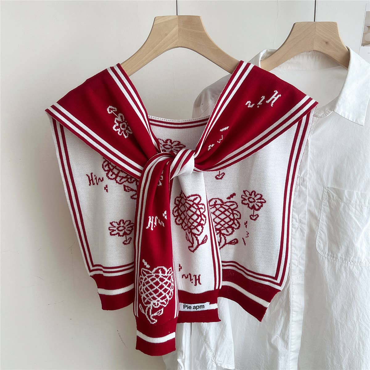 FLORAL KNIT SHAWL LIGHT CARDIGAN SCARF FOR WOMEN_CWASC0847