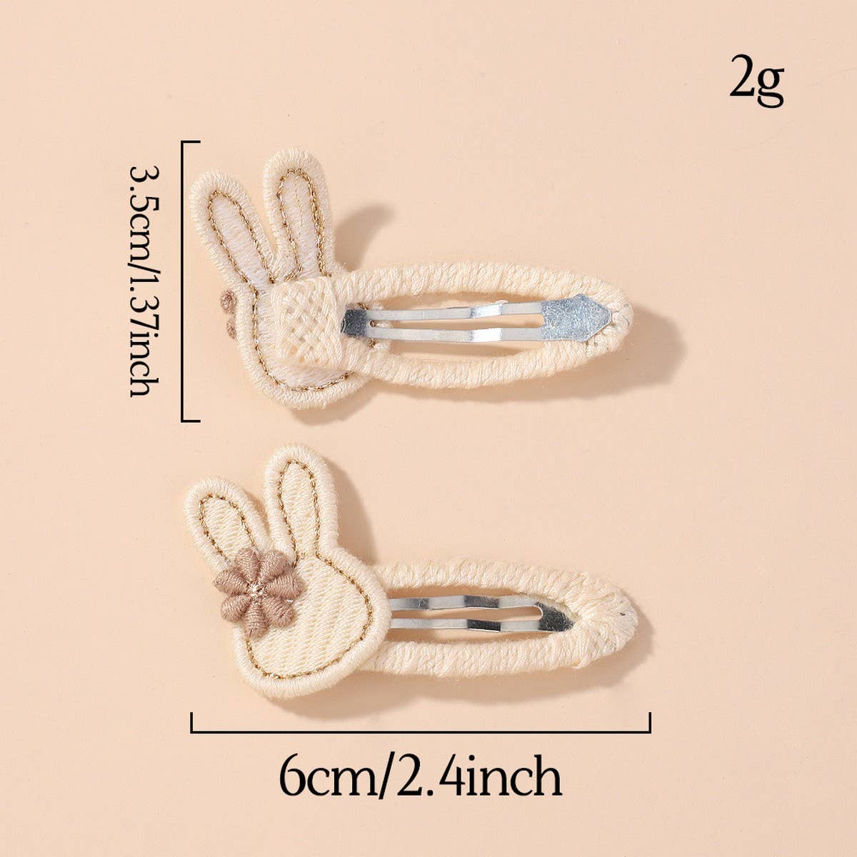 FRESH BUNNY FLOWER HAIR CLIP SET FOR GIRLS_CWAHA6722