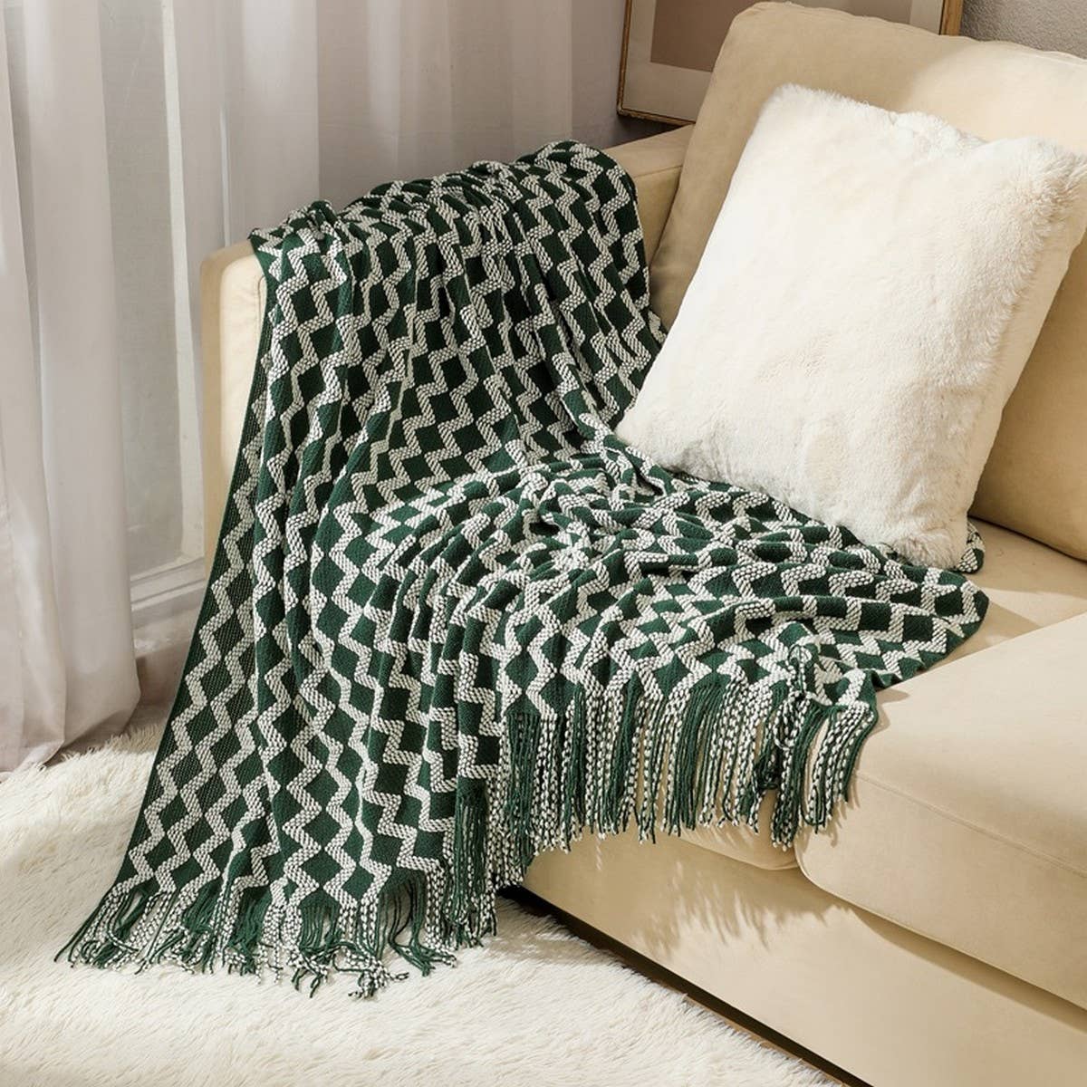 SOFT SOFA COUCH COVER DECORATIVE KNITTED BLANKET_CWMM0192
