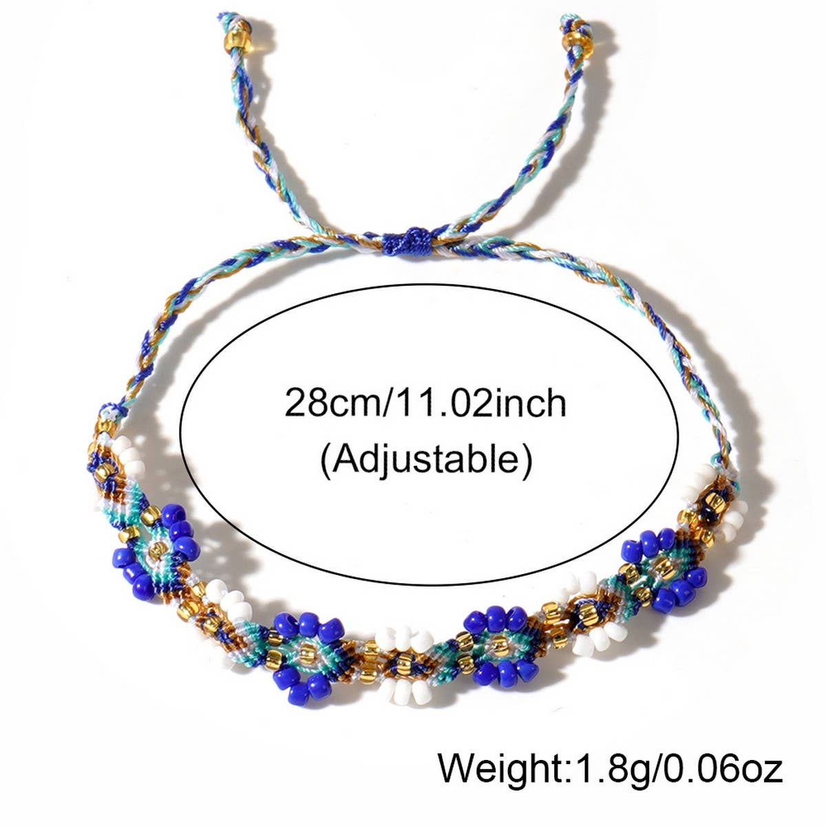 COLORFUL FLOWER RICE BEADS HANDMADE BEADED BRACELET_CWMM3803