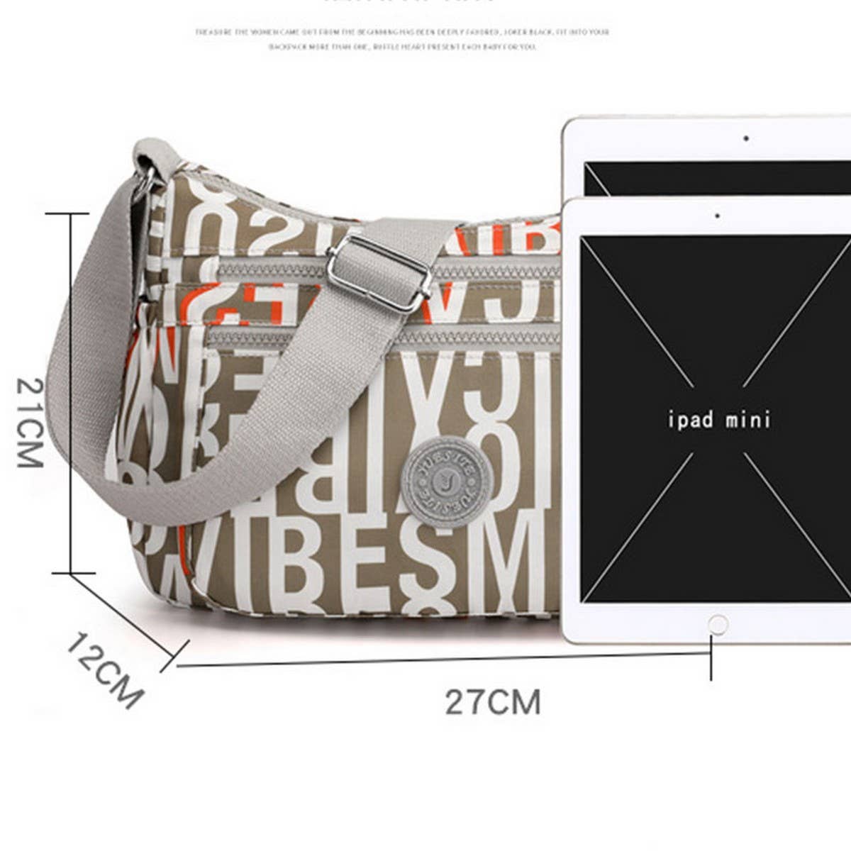 SIMPLE NYLON PRINTED CROSSBODY SHOULDER BAG_CWASC1727