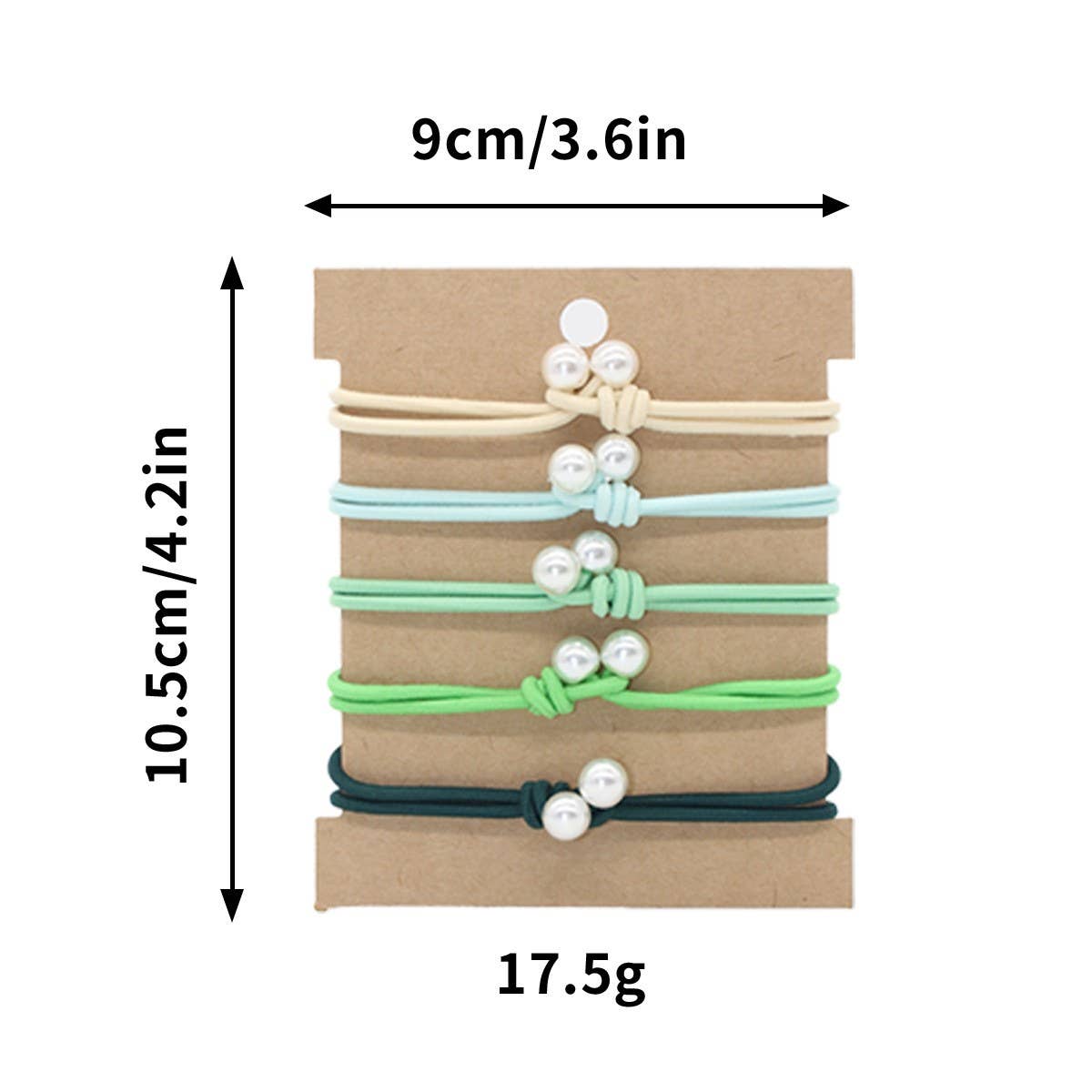 THREAD KNOT 5 CARD SET SIMPLE HAIR SCRUNCHIES_CWAHA2726