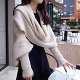 KNITTED SLEEVE SCARF SHAWL FOR MEN WOMEN WINTER_CWASC1538