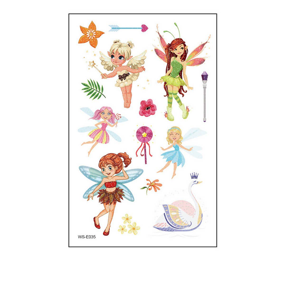 GLITTER FAIRY TATTOOS PRINCESS WATERPROOF SET_CWMM8381