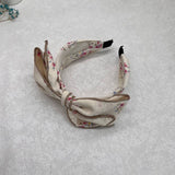Wide-Brimmed Floral Bow Headband
