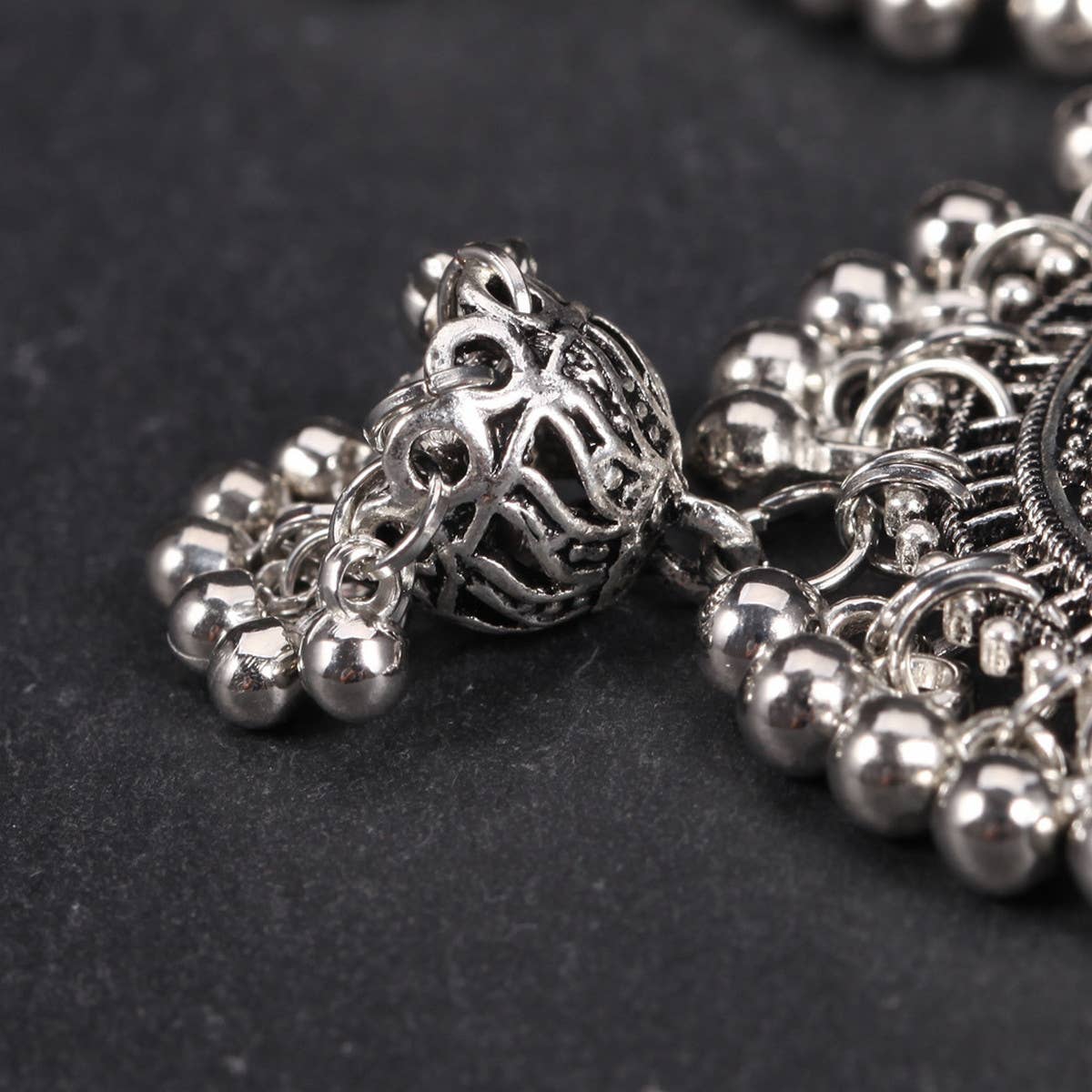 RETRO CRESCENT SHAPE EXAGGERATED BELL EARRINGS_CWAJE2239