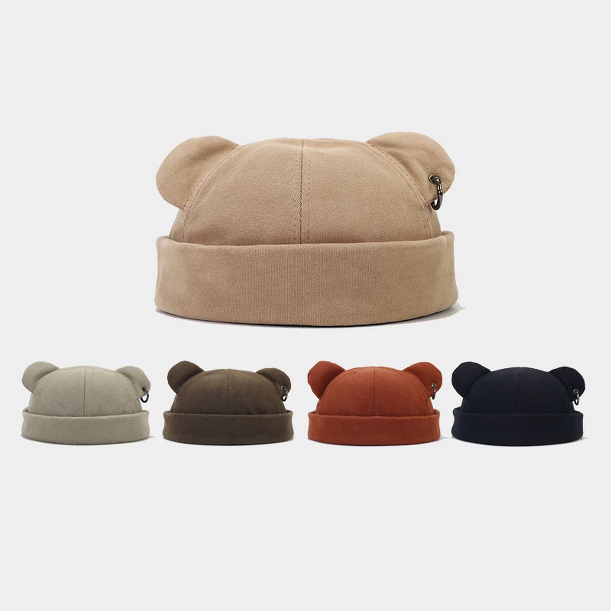 Cwah3170_Fashionable Iron Ring Hip-Hop Beanie Hat