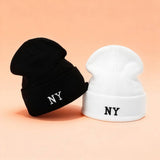 Ny Embroidery Knit Beanie Winter Warm Hat_Cwah04695
