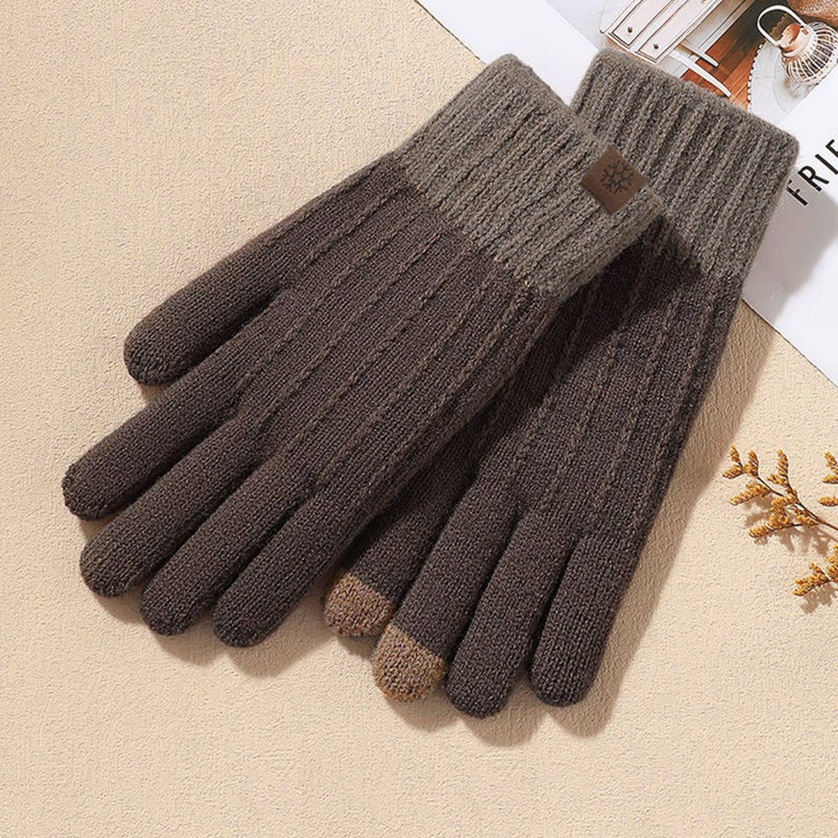 Winter Outdoor Warm Knitted Touch Screen Gloves_Cwag0392
