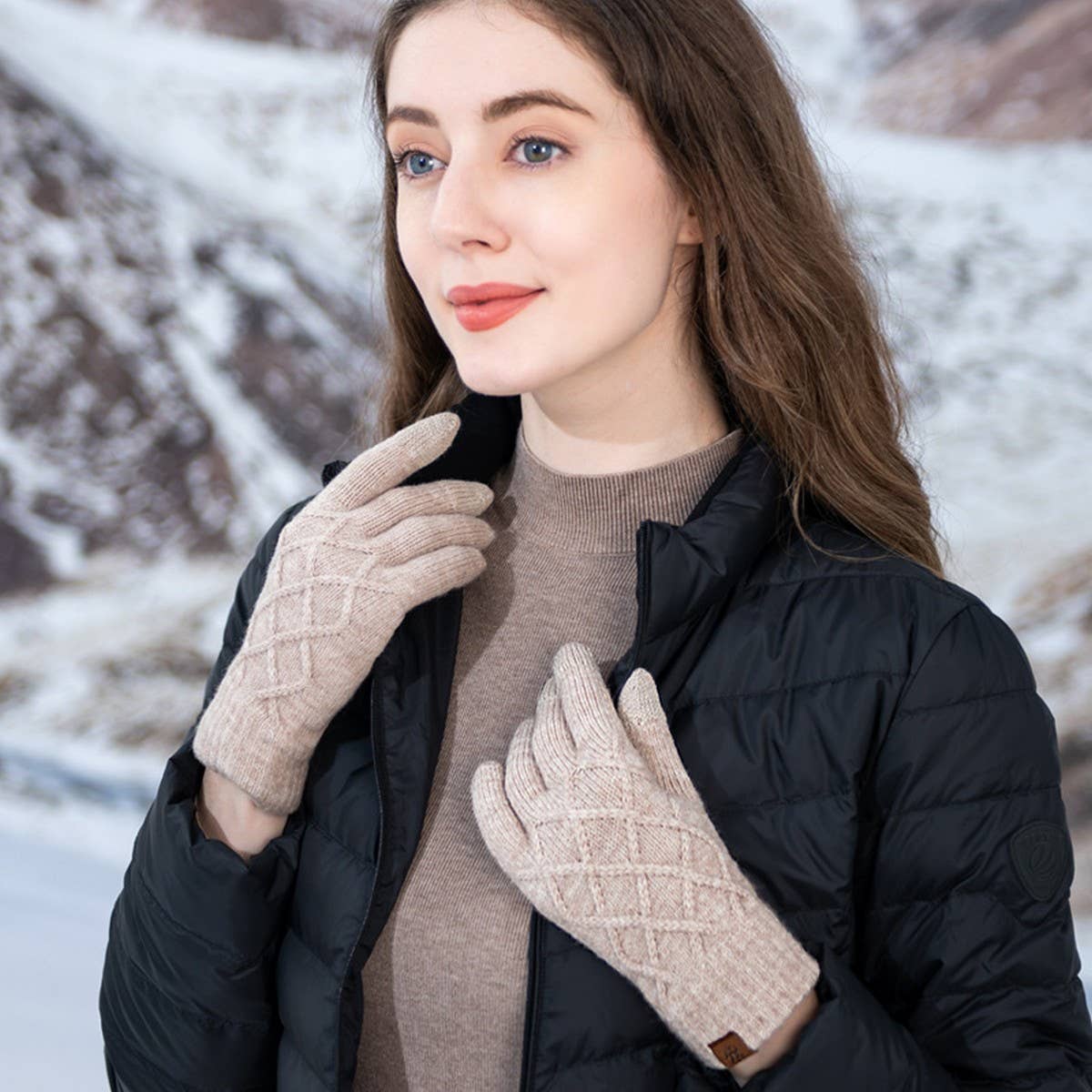 SOLID COLOR WARM TOUCH SCREEN KNITTED GLOVES_CWAG0388