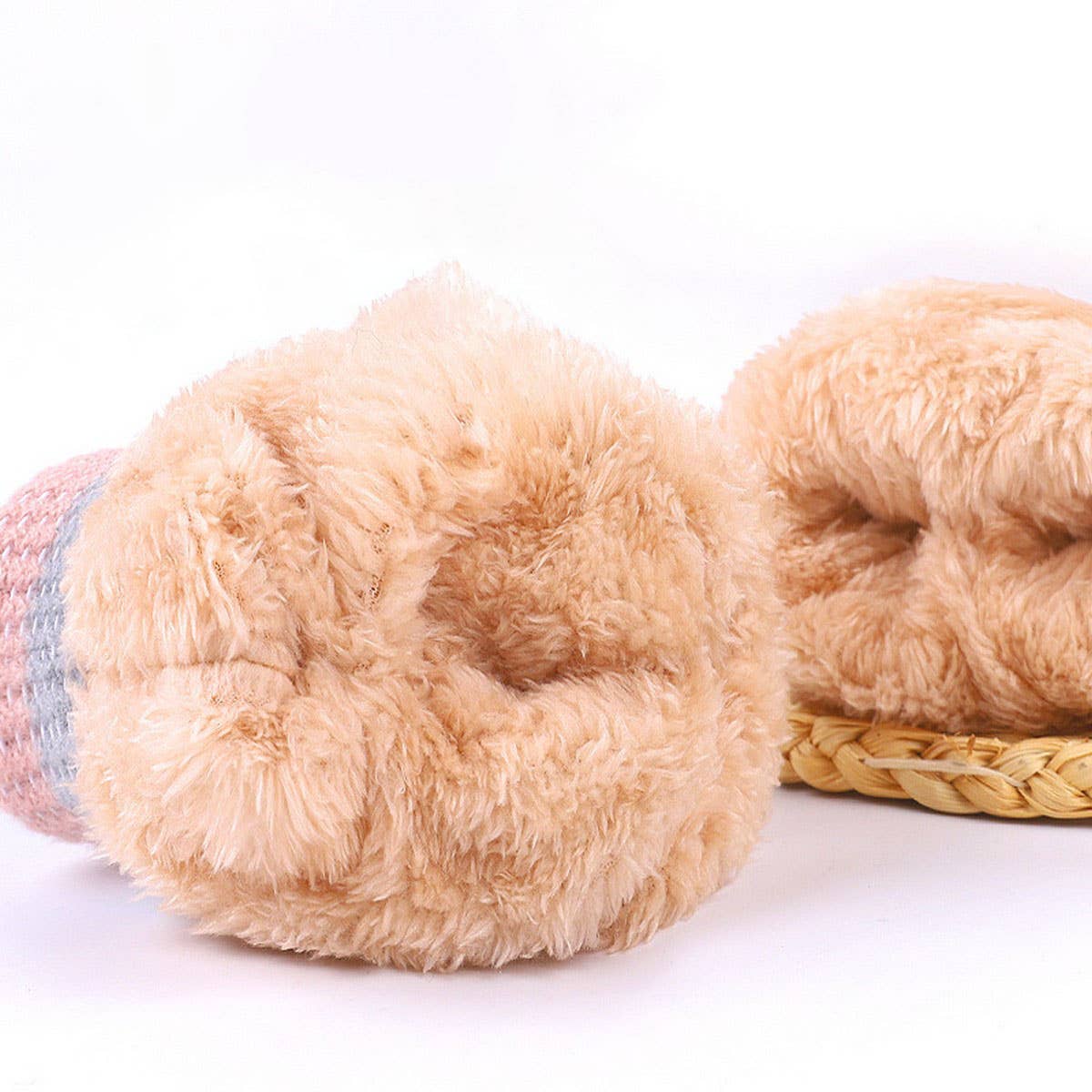 DOUBLE LAYER KNITTED TOUCHSCREEN FLEECE GLOVES_CWAG0235