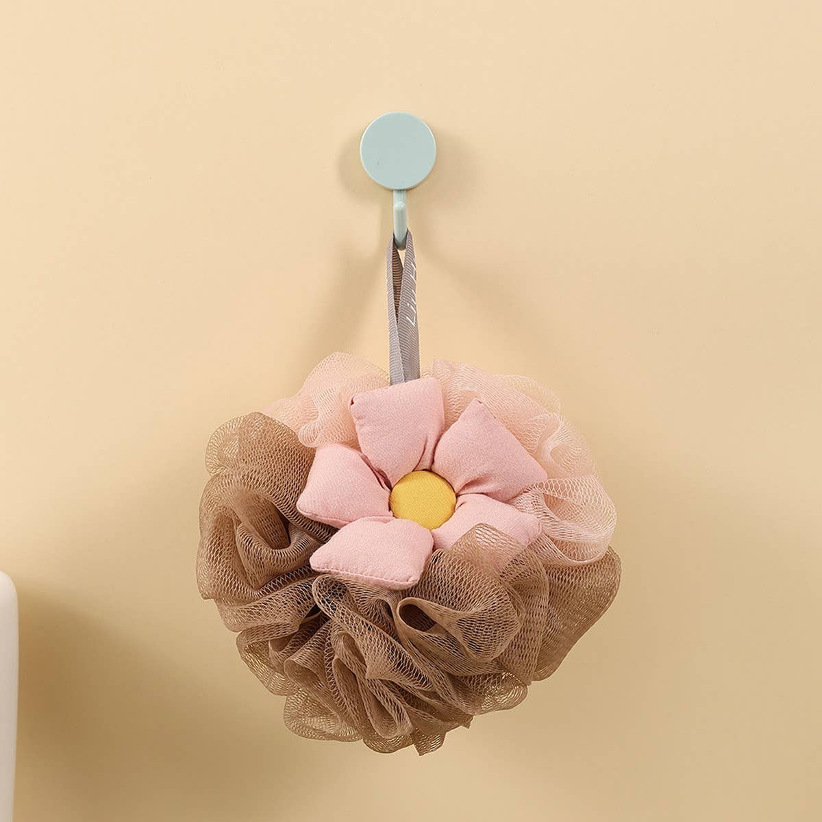 BATH POUF SOFT LARGE SUNFLOWER BATH BALL_CWMM3356