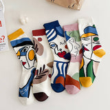FASHIONABLE PRINTED MID CALF COTTON SOCKS_CWMS0506