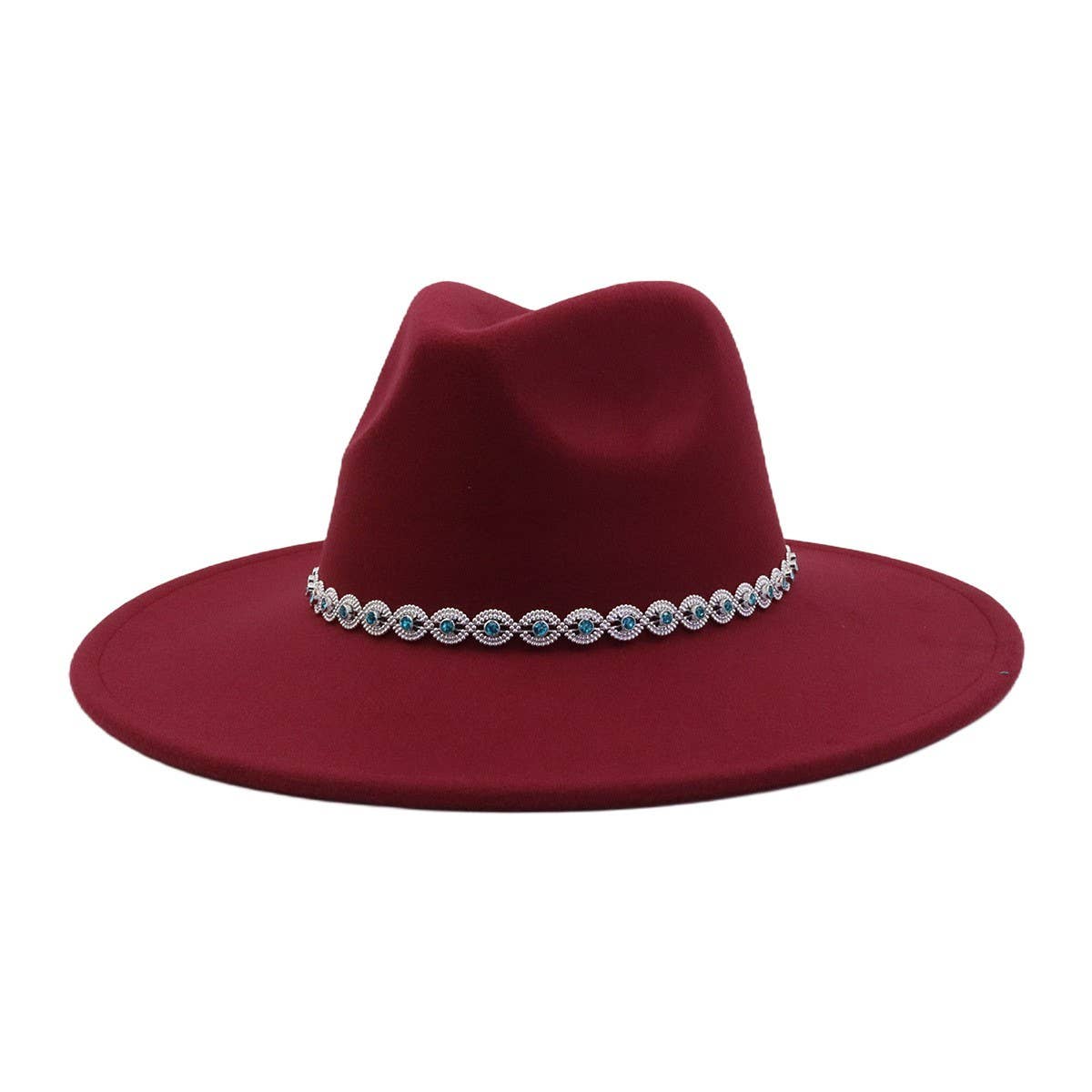 ETHNIC STYLE WOOL BLEND FEDORA HAT MEN WOMEN_CWAH04388