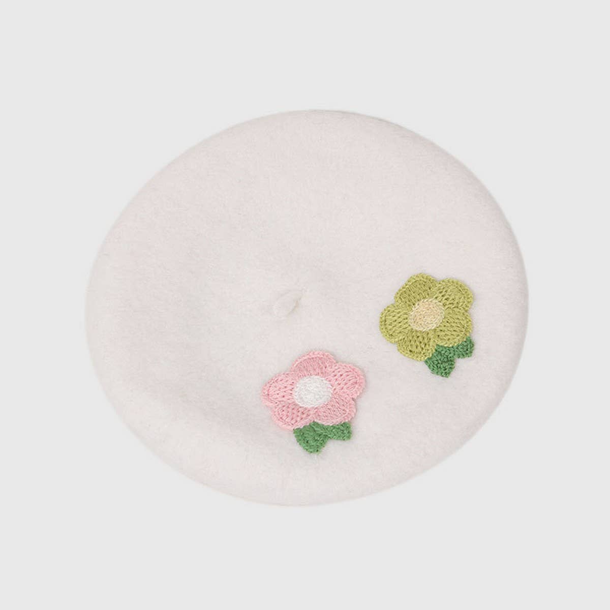 AUTUMN AND WINTER FLOWER CUTE SWEET FRESH BERET_CWAH1942