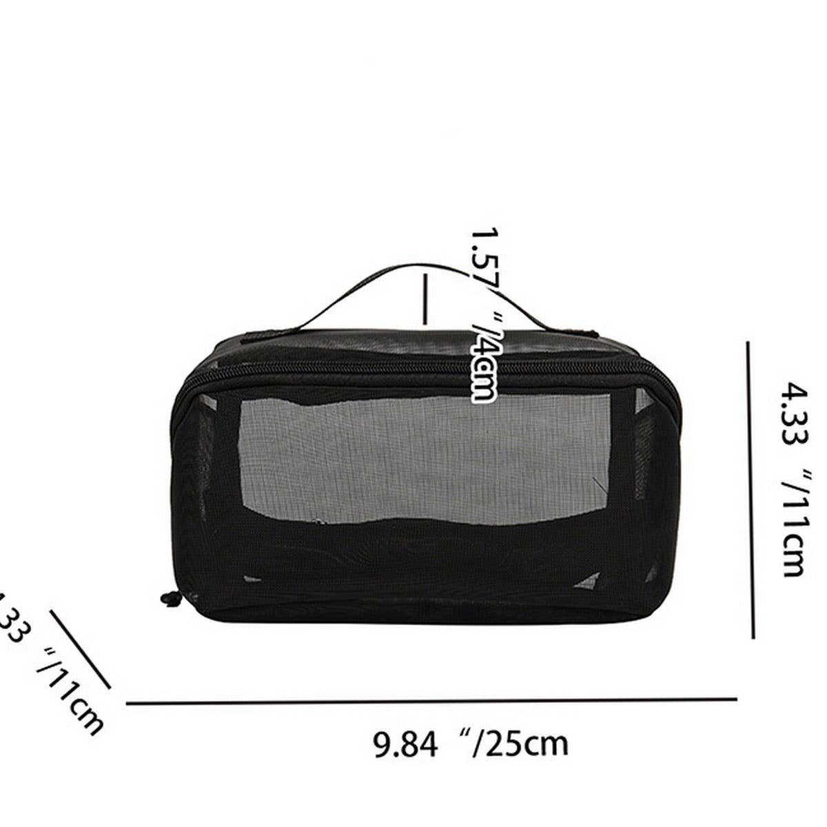 Large Capacity Simple Mesh Portable Cosmetic Bag_Cwab4465
