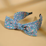 SOLID COLOR PLEATED RABBIT EARS BOW HEADBAND_CWAHA1690