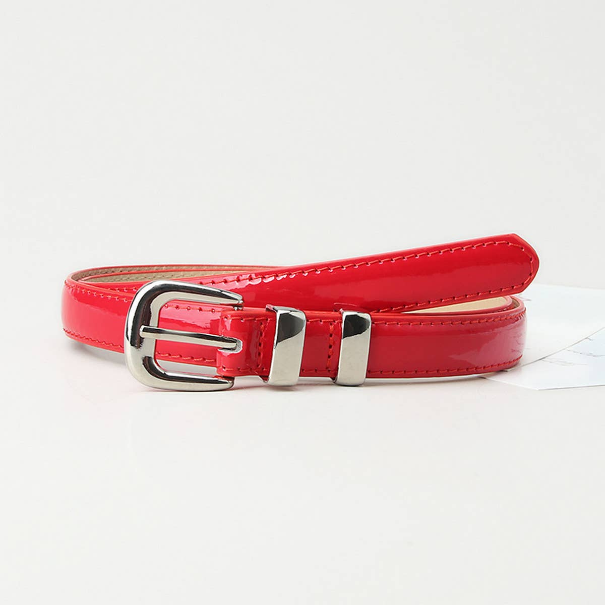 Cwabe0927_Simple Candy Color Thin Belt