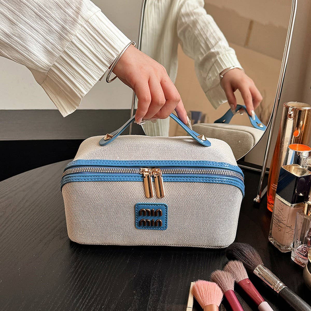 NEW FASHION RETRO HIGH END STORAGE COSMETIC BAG_CWAB4366