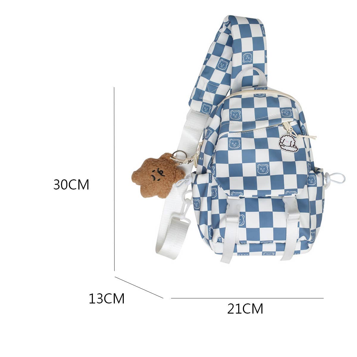 CLASSIC CONTRAST PLAID SHOULDER BAG_CWAB1607