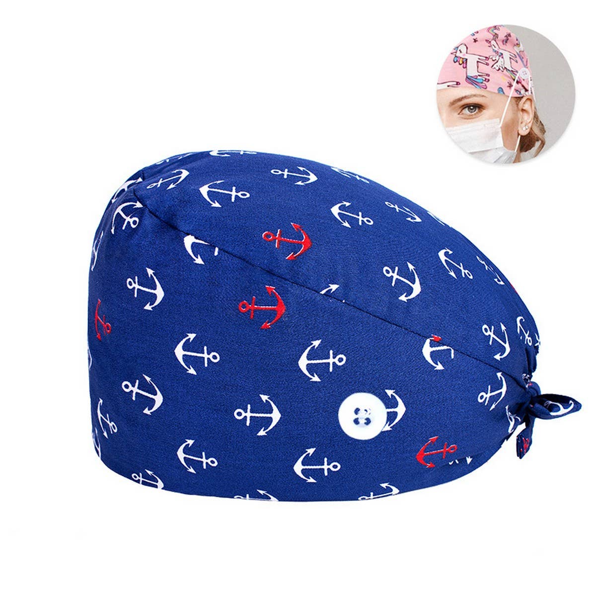 SCRUB CAP PRINTED SURGICAL CAP WORK CAP_CWAH3383