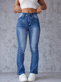 Temperament Slim-Fit Flared Pants Jeans