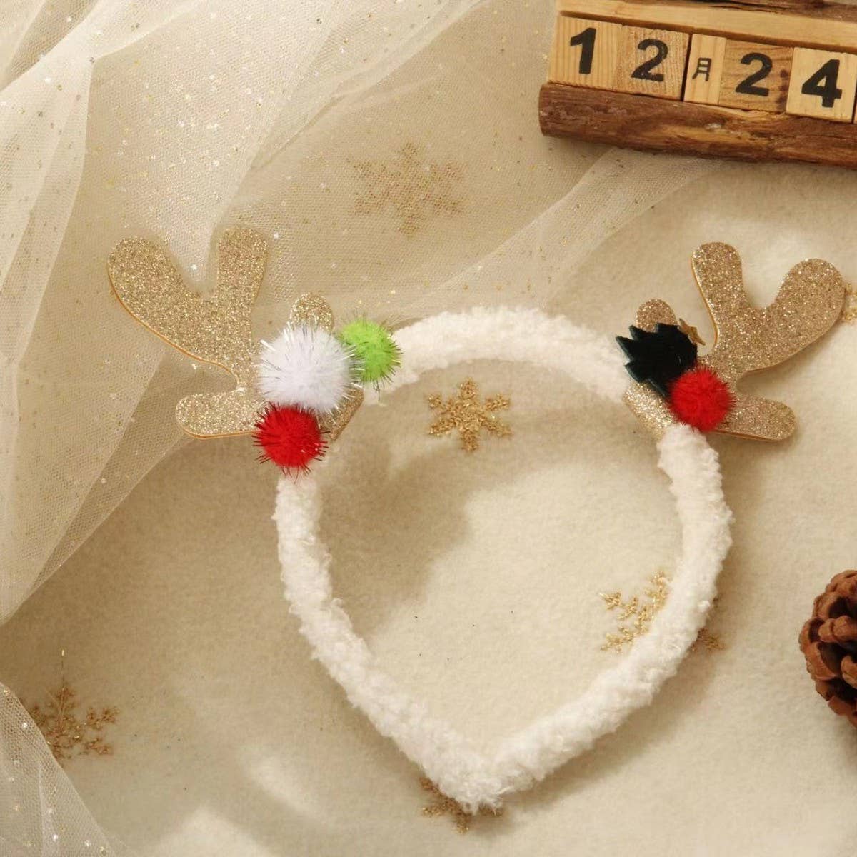 HOLIDAY GIFT CUTE DEER ANTLER CHRISTMAS HEADBAND_CWAHA3411