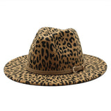 Woolen Jazz Hat Wide Brim Hat Flat Brim Hat_Cwah2576