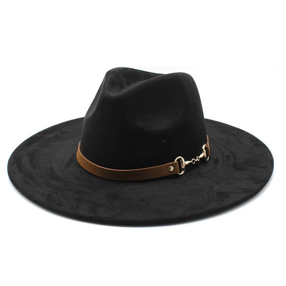 Wide Brim Hat Suede Outdoor Casual Cowboy Hat_Cwah2502