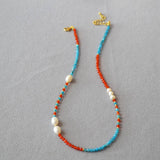 Vintage Freshwater Rice Beaded Necklace