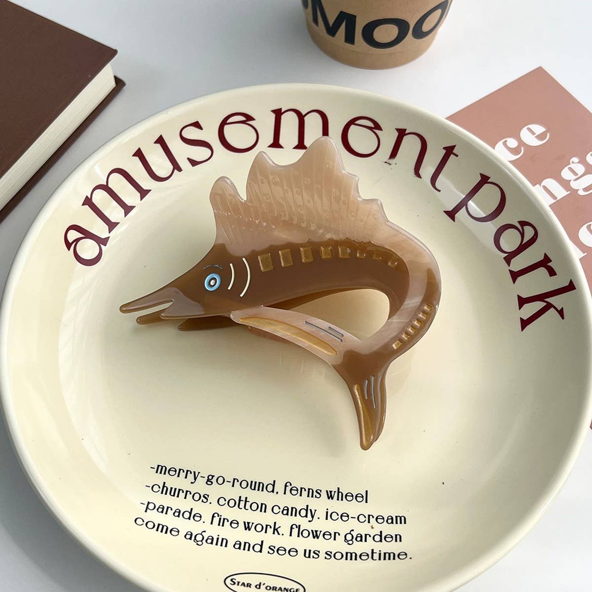 OCEAN SAILFISH ACETATE CLAW CLIP UNIQUE DESIGN_CWAHA5833