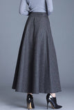 Woolen Thickened Waistline Long Skirt