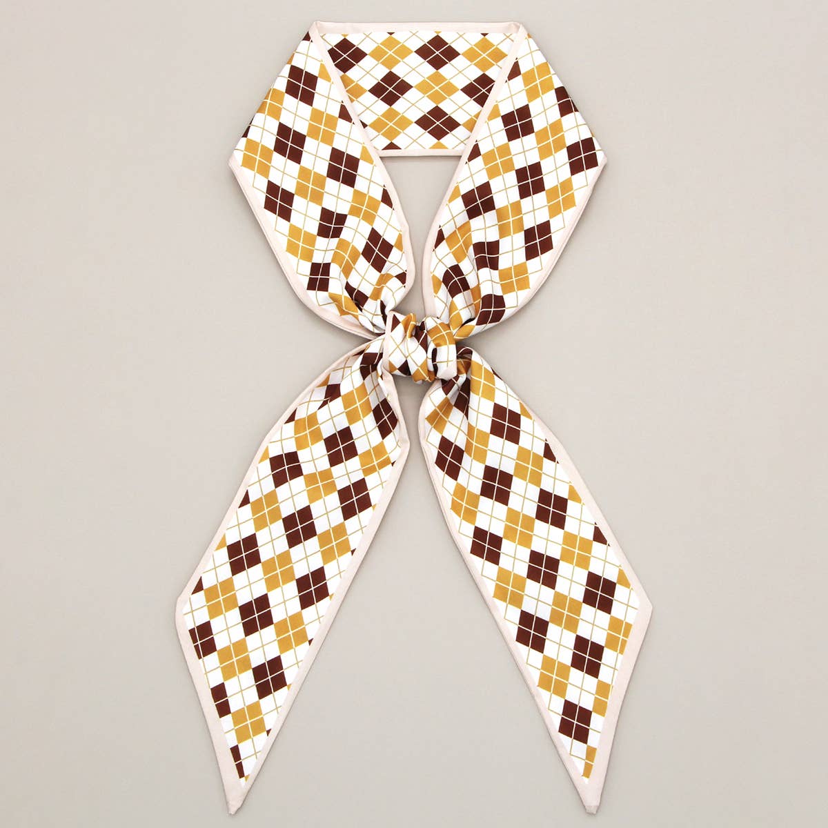 FLORAL LETTER SCARF HAIR TIE BAG RIBBON_CWASC0096