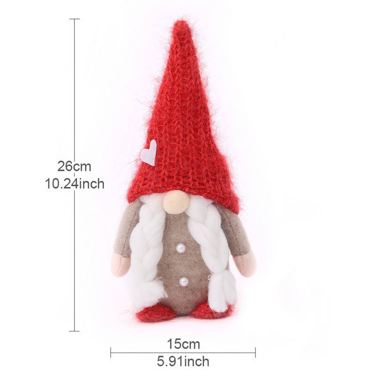 Cwmm1736_10.24" Christmas Rudolph Gnome Home Decor