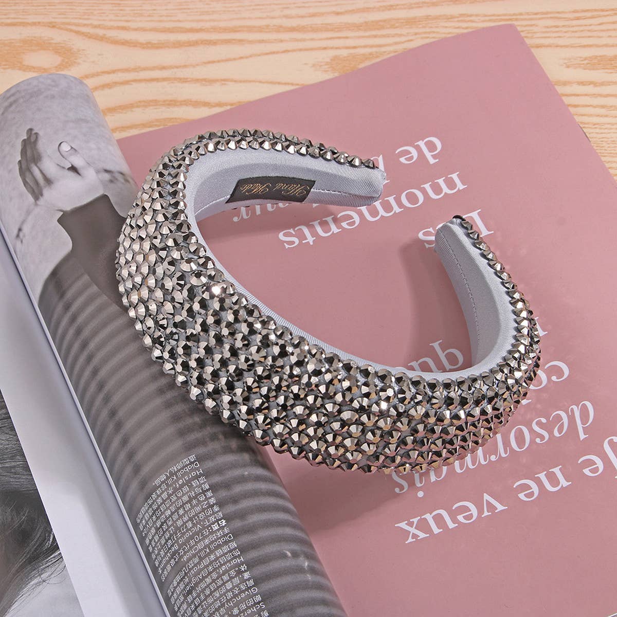 FULL RHINESTONE WIDE BRIMMED FASHION HEADBAND_CWAHA0498