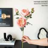 MULTI HEAD BURNT EDGE AUSTIN ROSE FAUX BOUQUET_CWMM6525