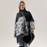 CAPE JACQUARD KNITTED SCARF WARM SHAWL_CWASC2250