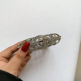 FIVE POINTED STAR HOLLOW CHAIN SQUARE CLUTCH BAG_CWAB3260