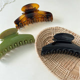 Elegant Glossy Fan Hair Clip Vintage Simple Style_Cwaha07517