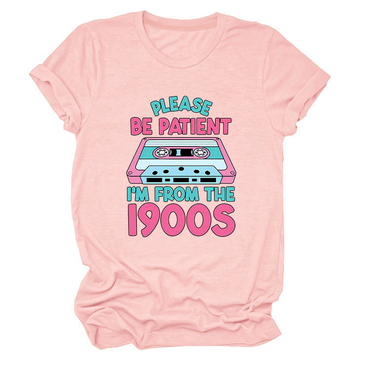 Women Teeplease Be Patient Letter Print_Cwtts1501