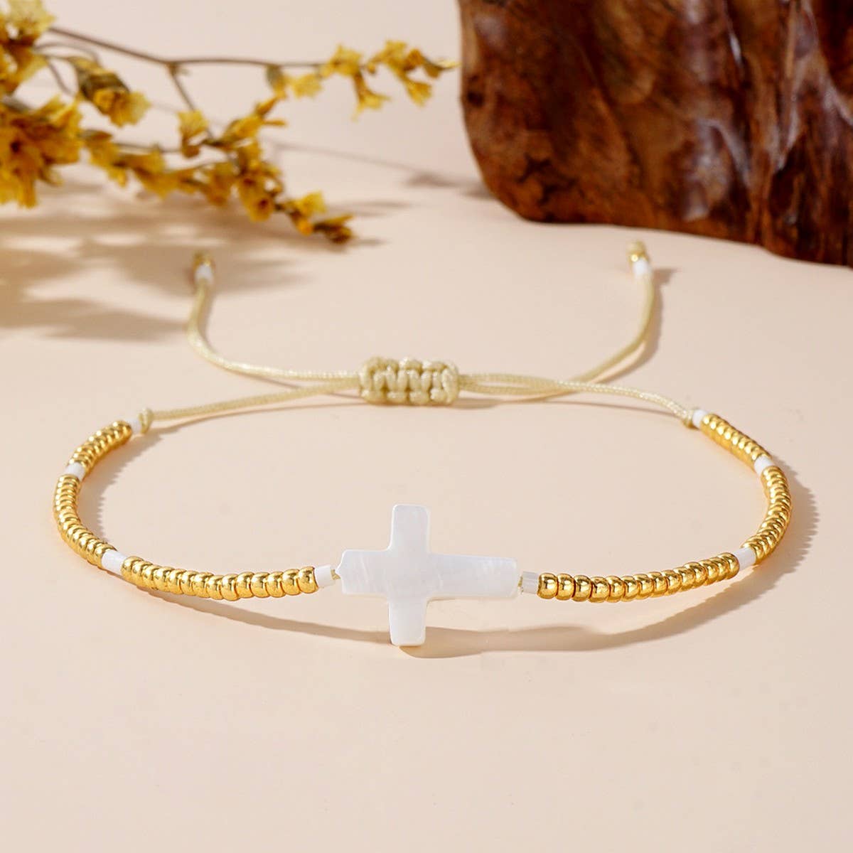 CROSS MIYUKI FINE RICE BEADS HANDMADE BRACELET_CWMM3852