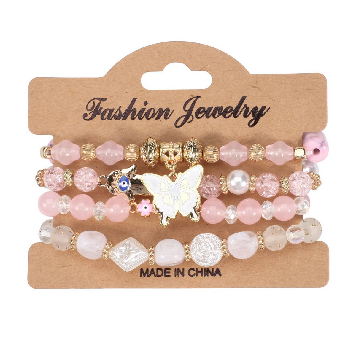 MULTI LAYER BUTTERFLY AND FLOWER BRACELET_CWAJE2230