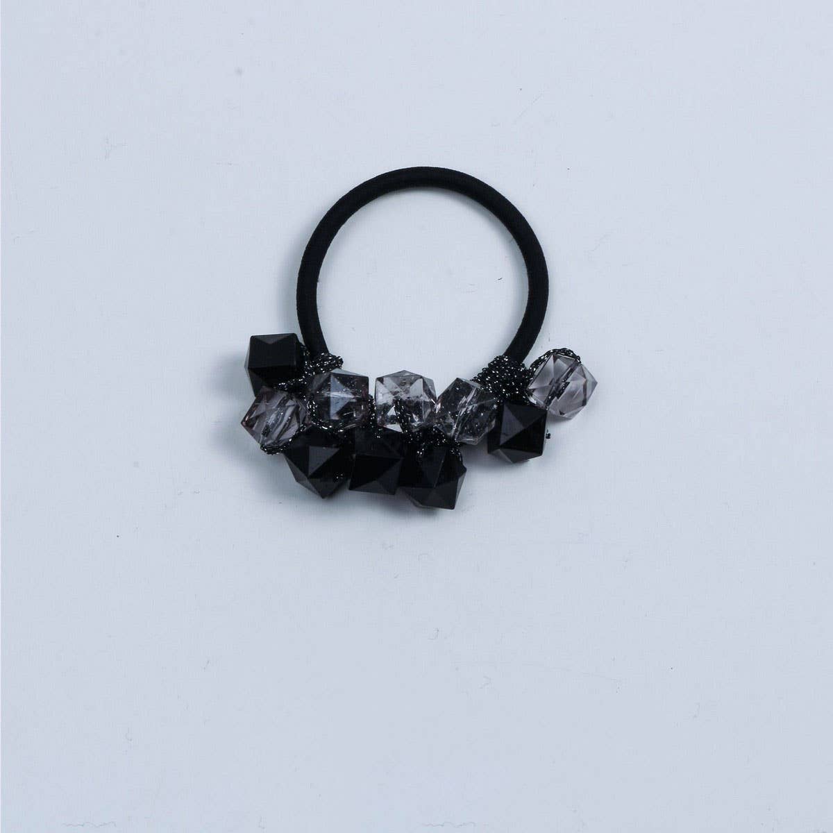 FRESH CLEAR SQUARE BEAD HAIR TIE CUTE SIMPLE BAND_CWAHA6786