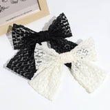 LACE BOW SPRING HAIR CLIP SWEET ELEGANT STYLE_CWAHA2294