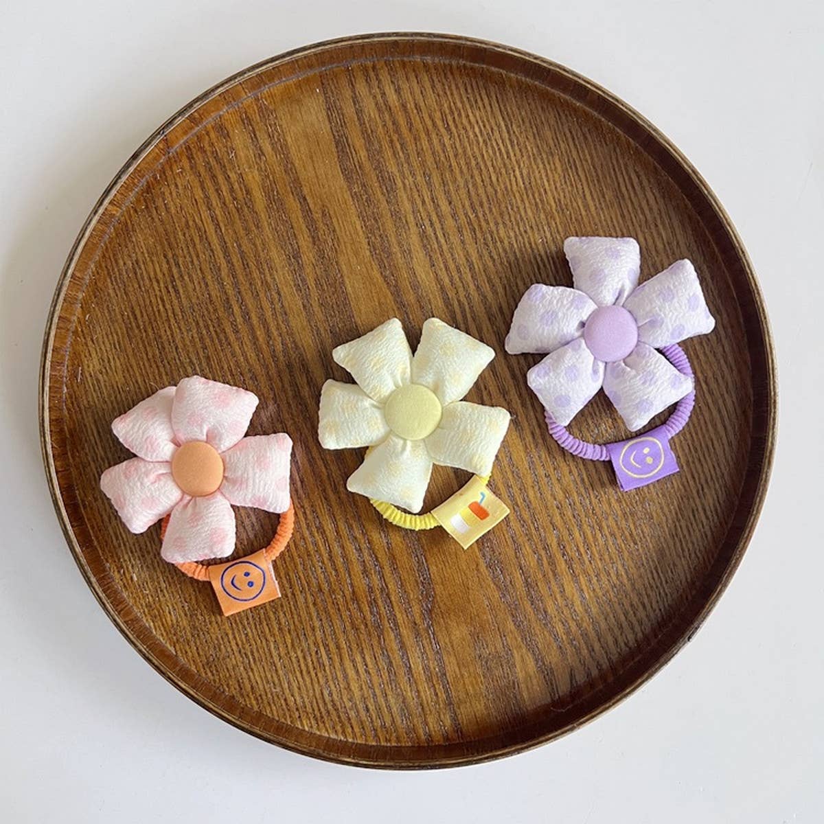 CHILDRENS MACARON FLOWER HAIR TIE_CWAHA1861
